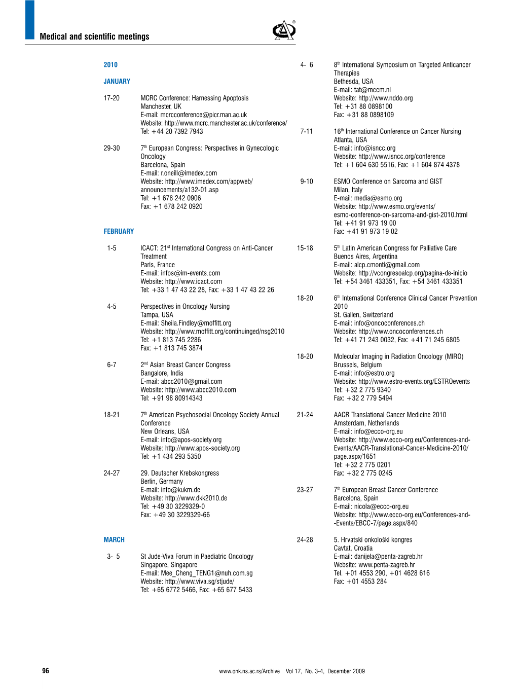 Medical and Scientific Meetings