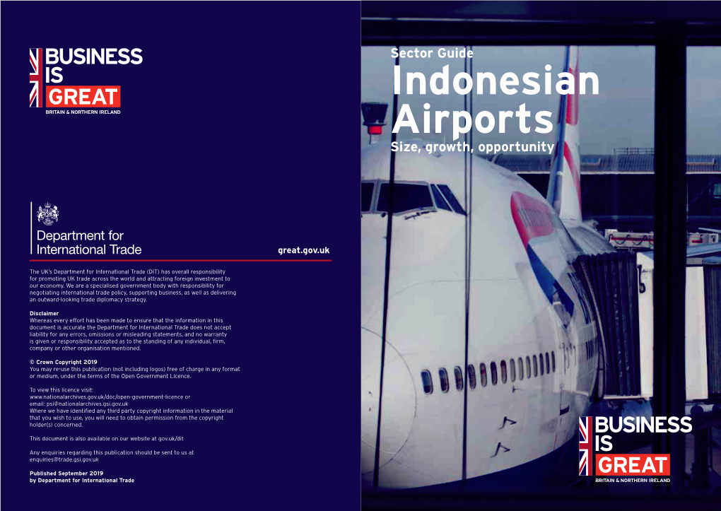 Indonesian Airports Size, Growth, Opportunity