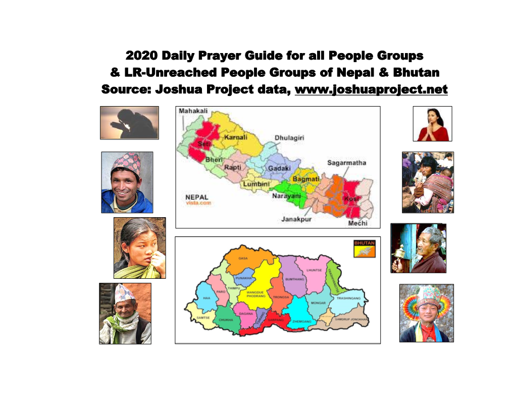 2020 Daily Prayer Guide for All People Groups & LR-Unreached People