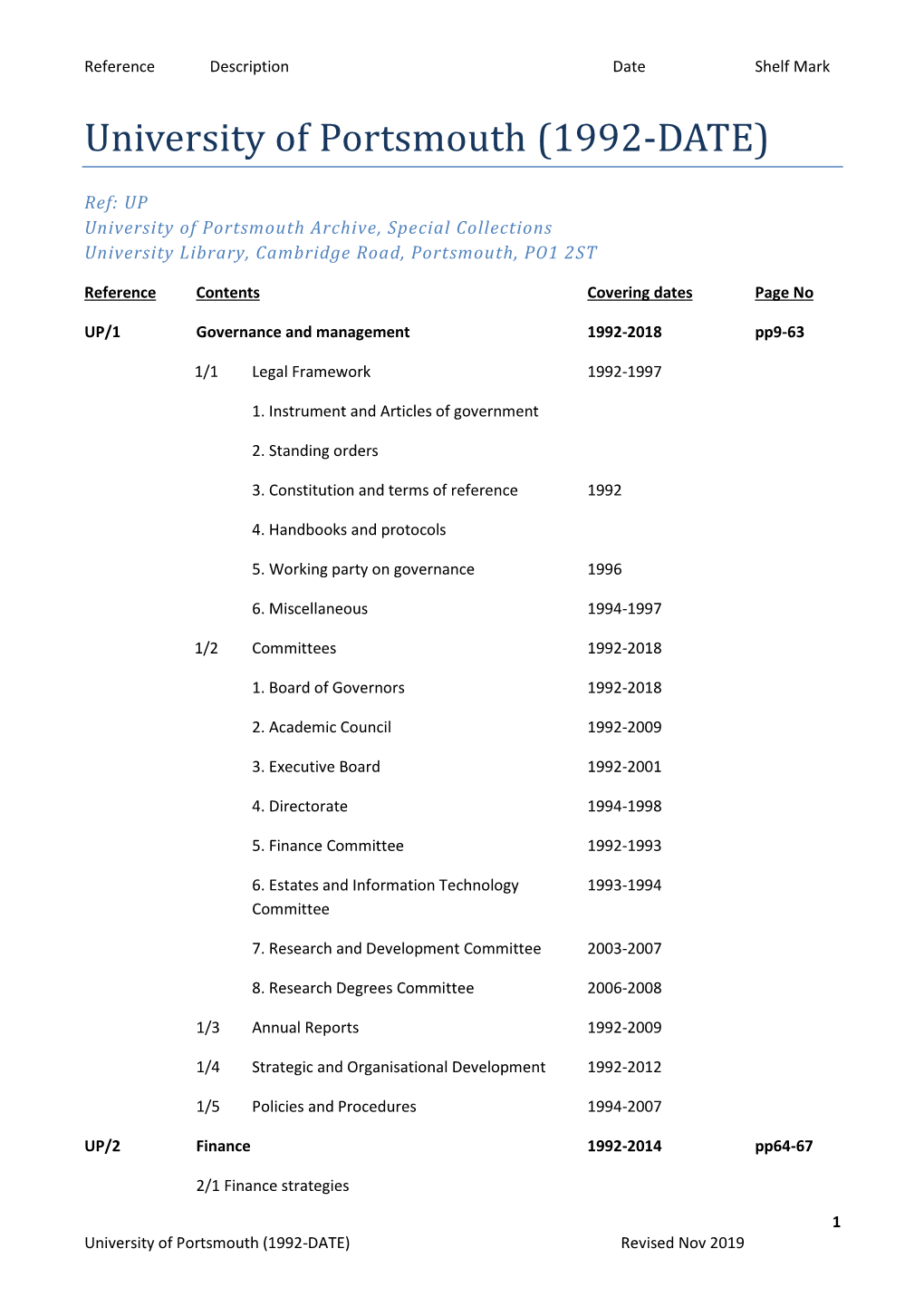 University of Portsmouth (1992-DATE)