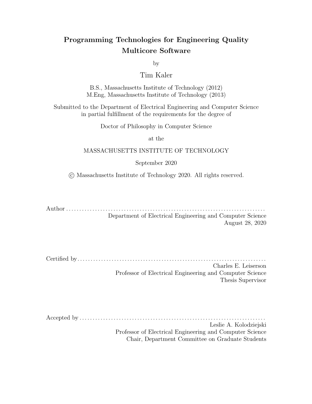 Programming Technologies for Engineering Quality Multicore