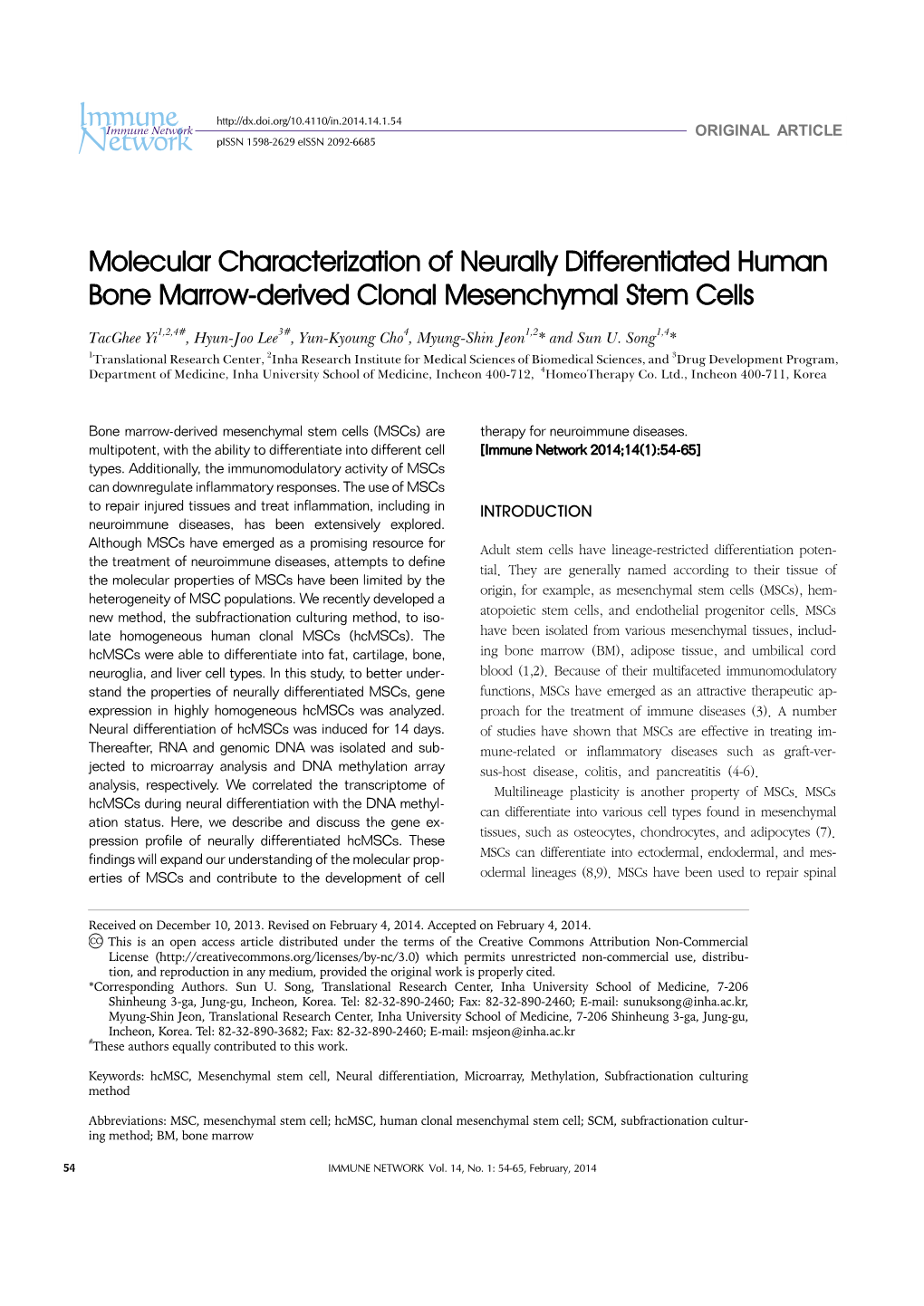 Molecular Characterization of Neurally Differentiated Human Bone Marrow-Derived Clonal Mesenchymal Stem Cells