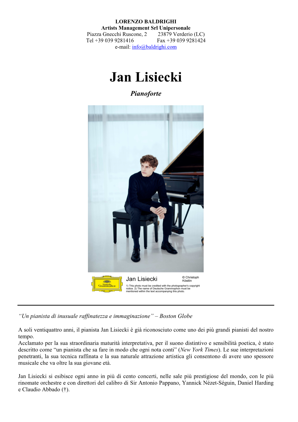 Jan Lisiecki