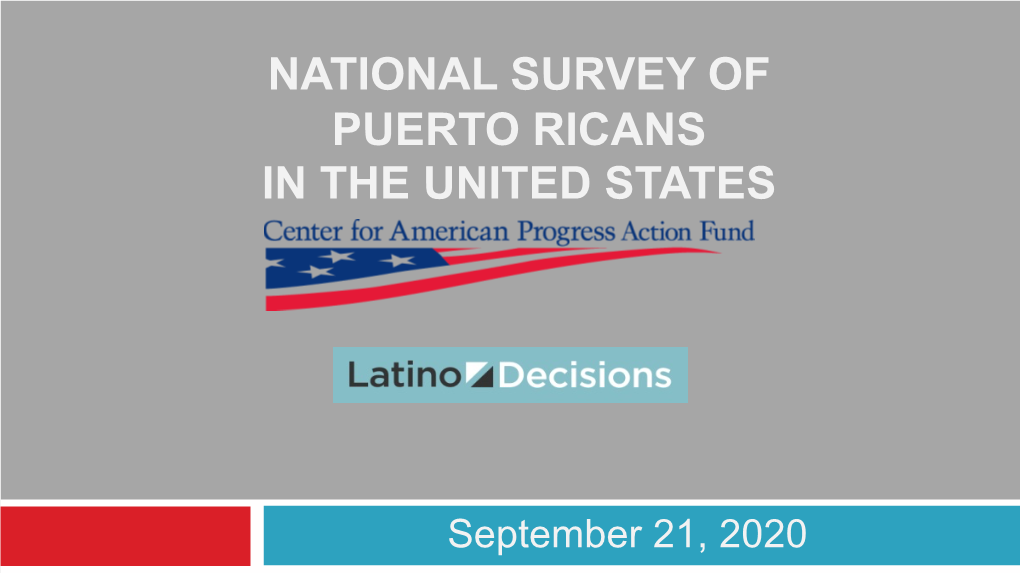 National Survey of Puerto Ricans in the United States