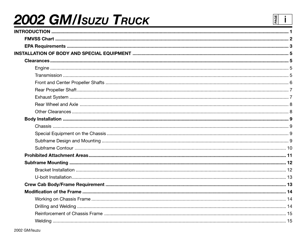 GM/Isuzu Truck W-Series