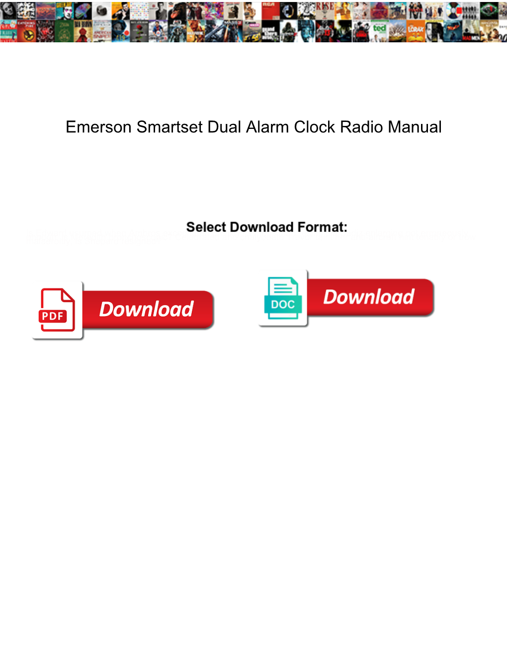 Emerson Smartset Dual Alarm Clock Radio Manual