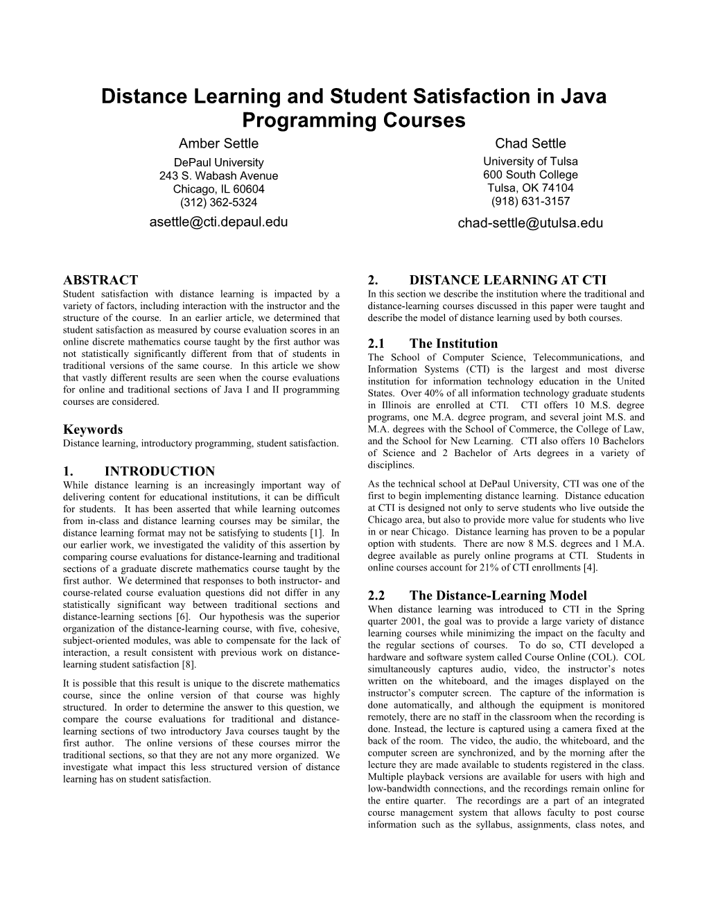 Distance Learning and Discrete Mathematics