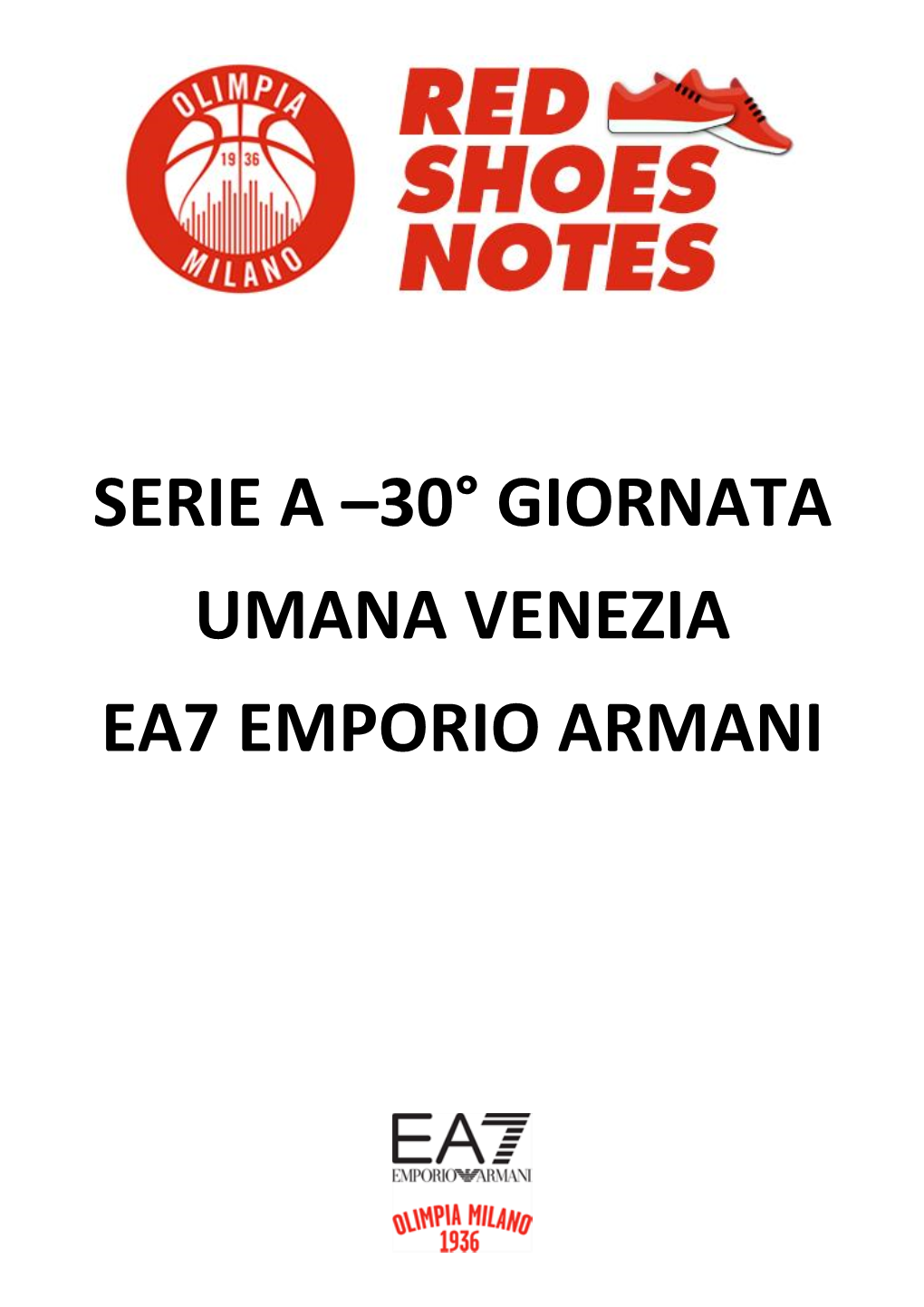 30° Giornata Umana Venezia Ea7 Emporio Armani