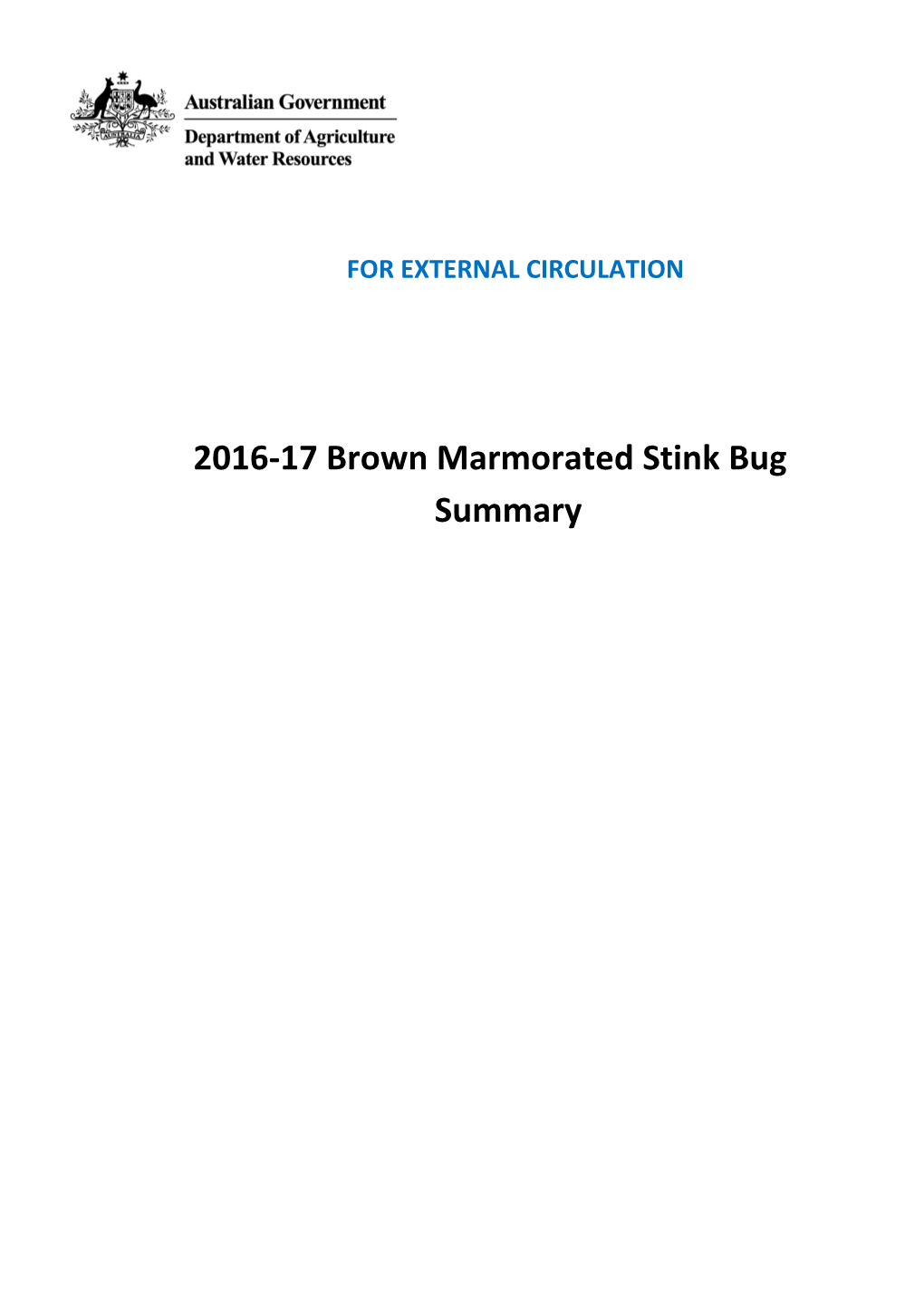 2016-17 Brown Marmorated Stink Bug Summary