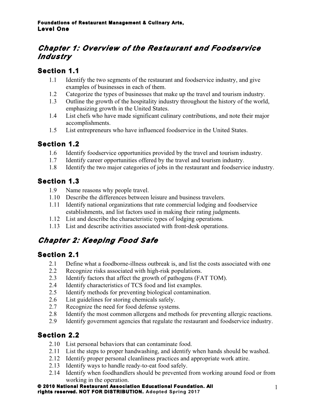 Overview of the Restaurant and Foodservice Industry Chapter 2