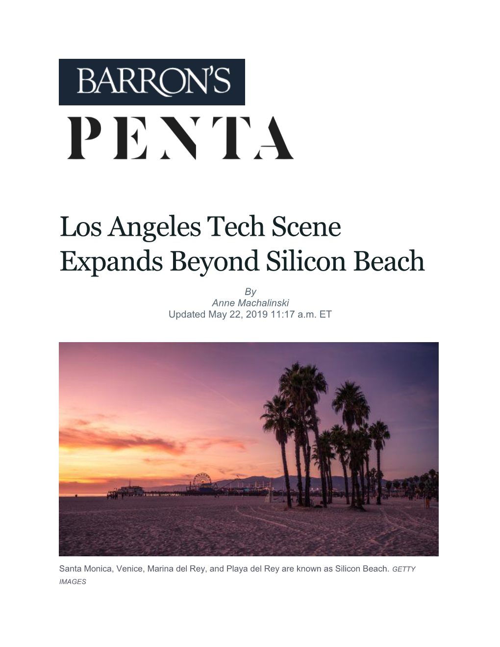 Los Angeles Tech Scene Expands Beyond Silicon Beach