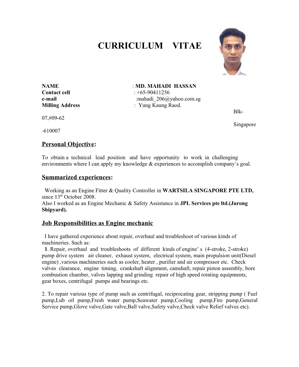 Curriculum Vitae s340