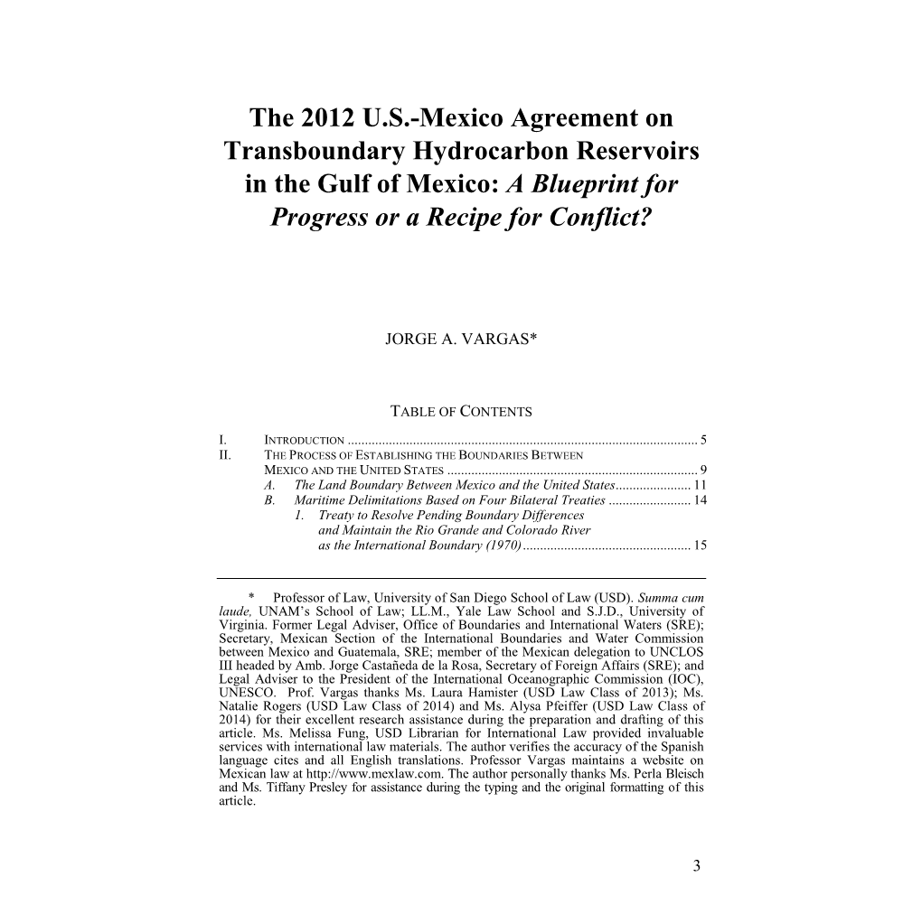 The 2012 US-Mexico Agreement on Transboundary