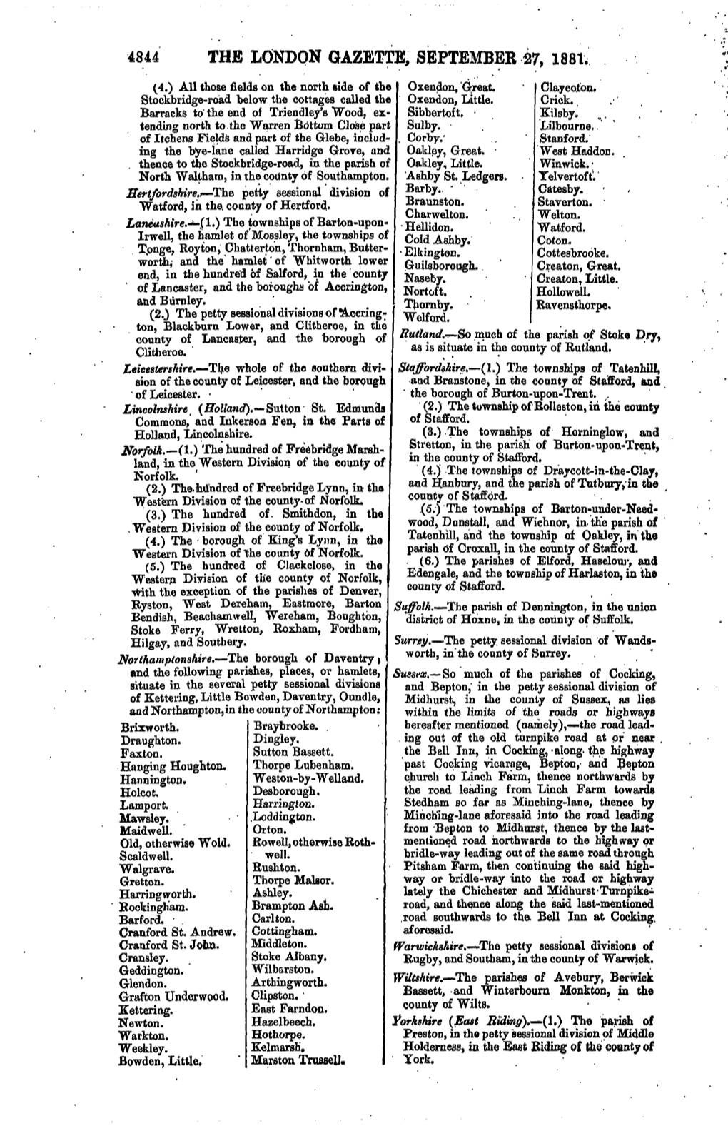 4844 the London Gazette, September 27, 1881