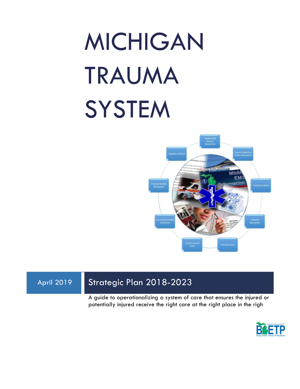 Michigan Trauma System Strategic Plan 2018-2023