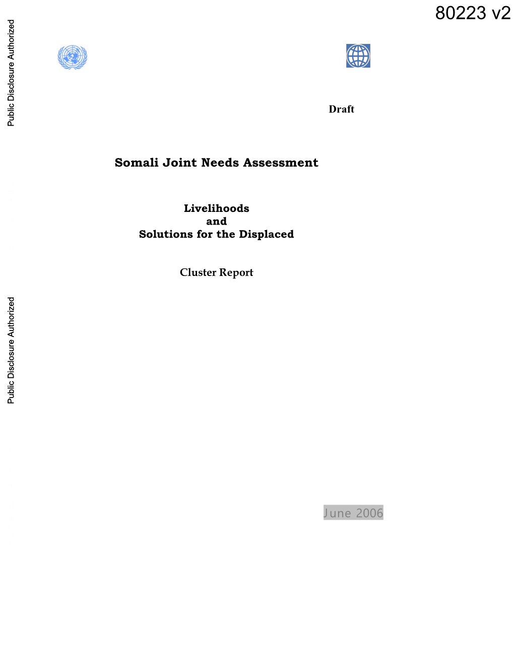Somali Joint Needs Assessment