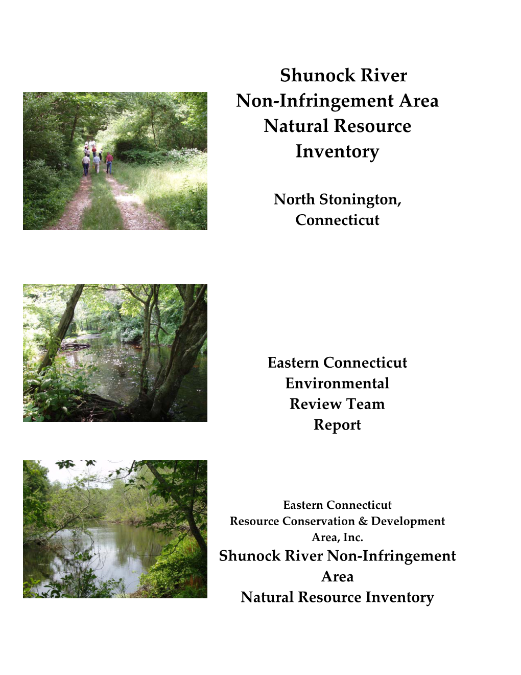 Shunock River Non-Infringement Area Natural Resource Inventory