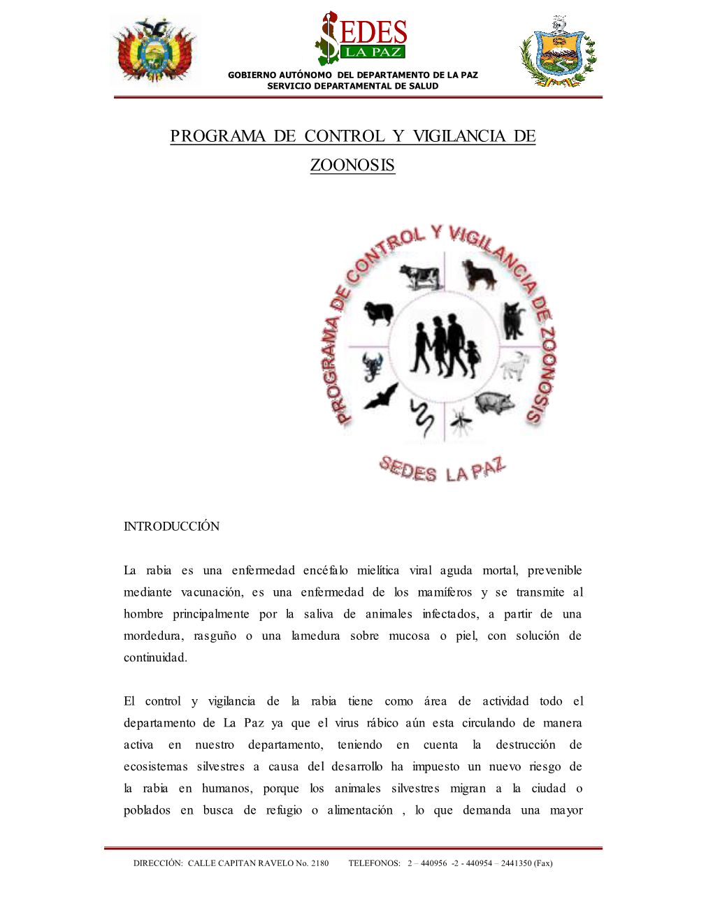 Programa De Control Y Vigilancia De Zoonosis