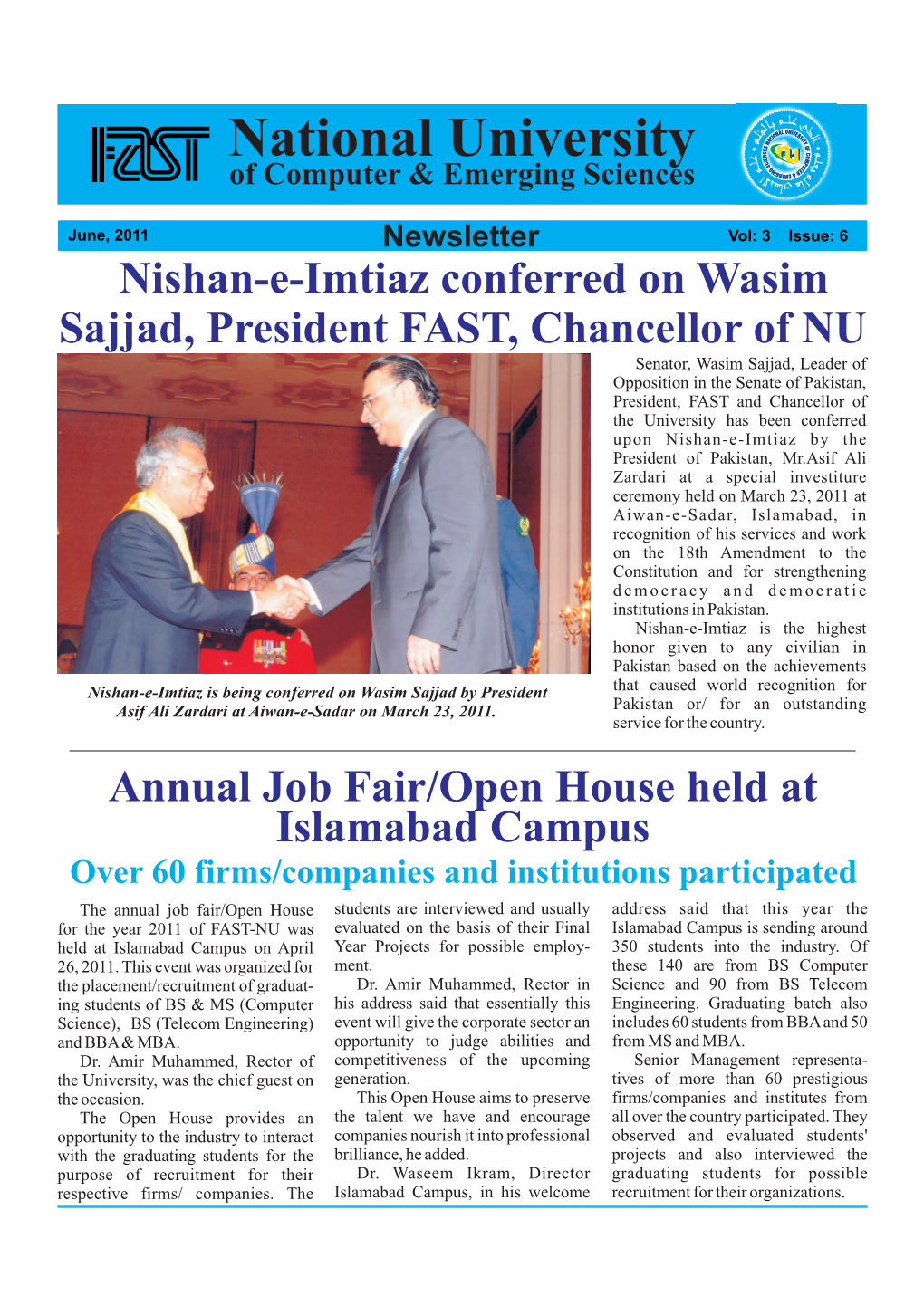 Newsletter June 2011