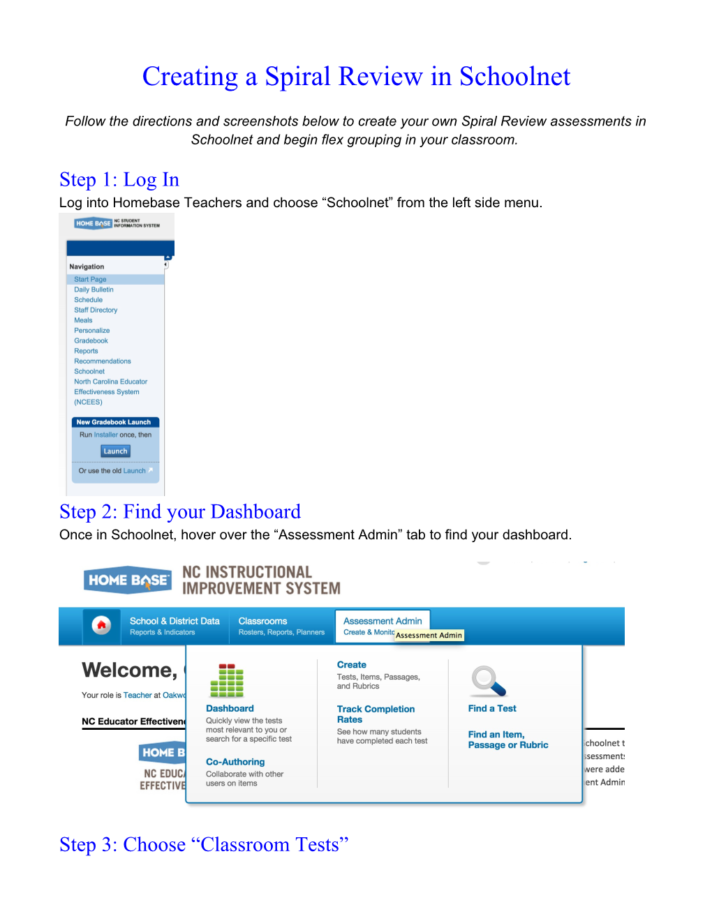 Creating a Spiral Review