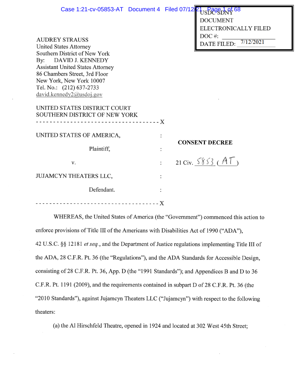 Case 1:21-Cv-05853-AT Document 4 Filed 07/12/21 Page 1 of 68