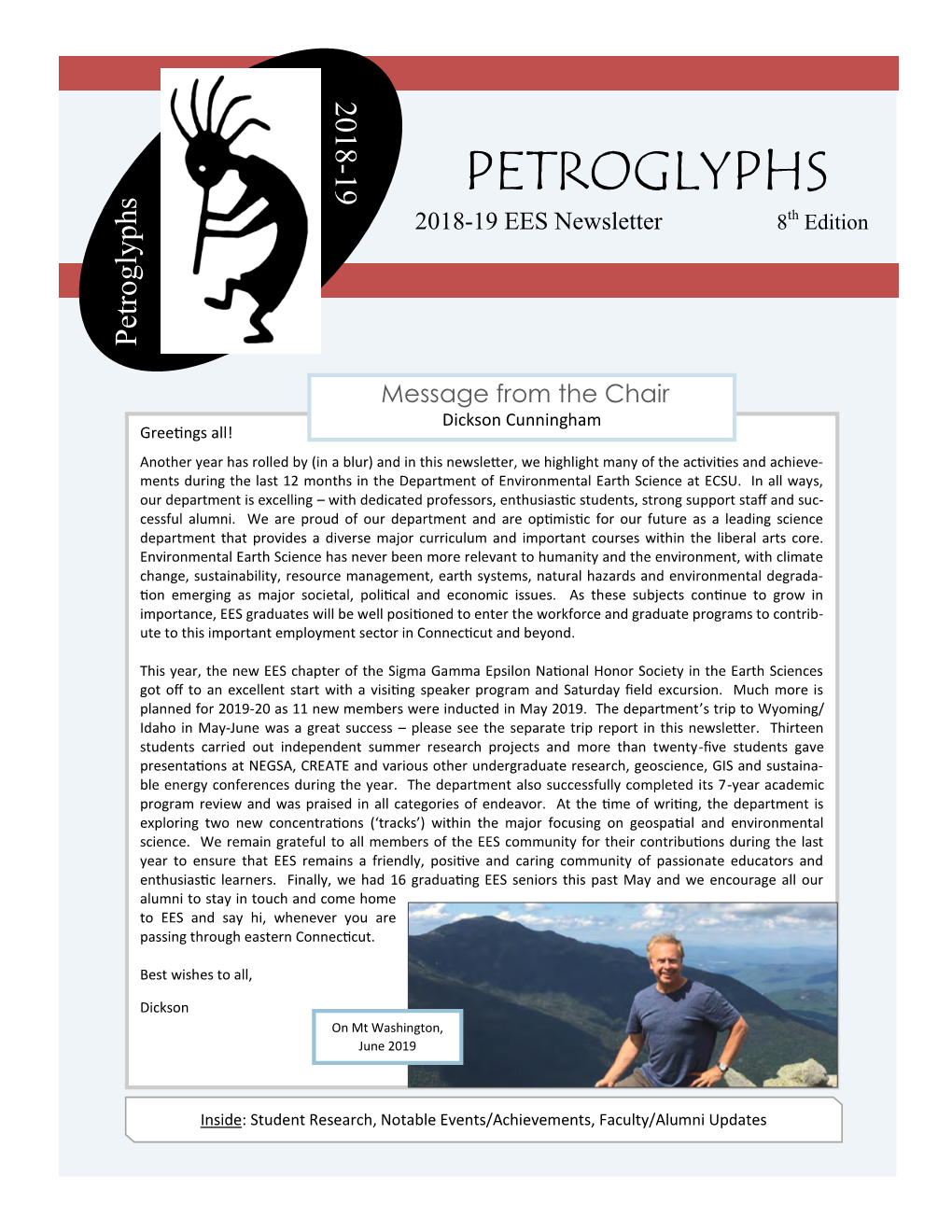 PETROGLYPHS 2018-19 EES Newsletter 8Th Edition Petroglyphs
