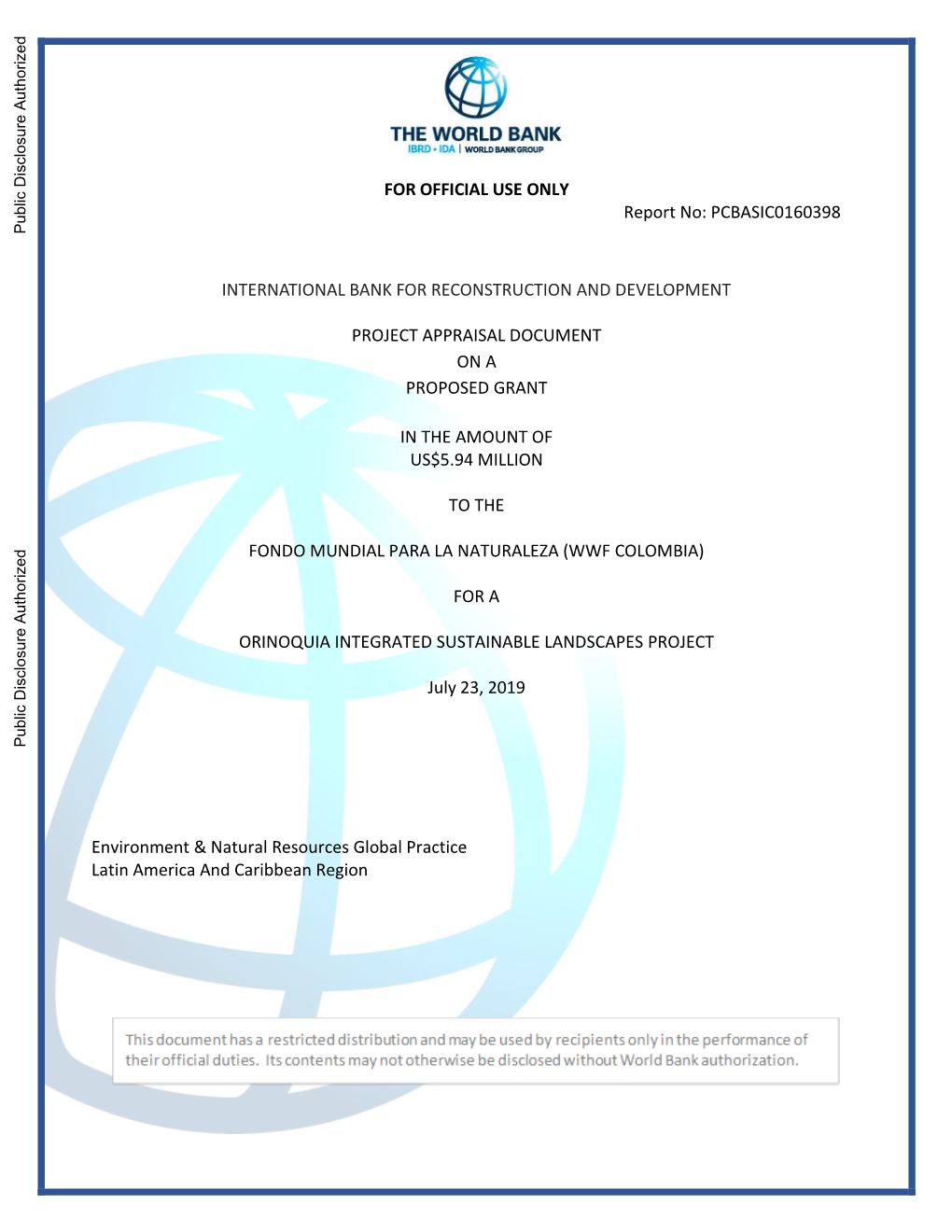 World Bank Document