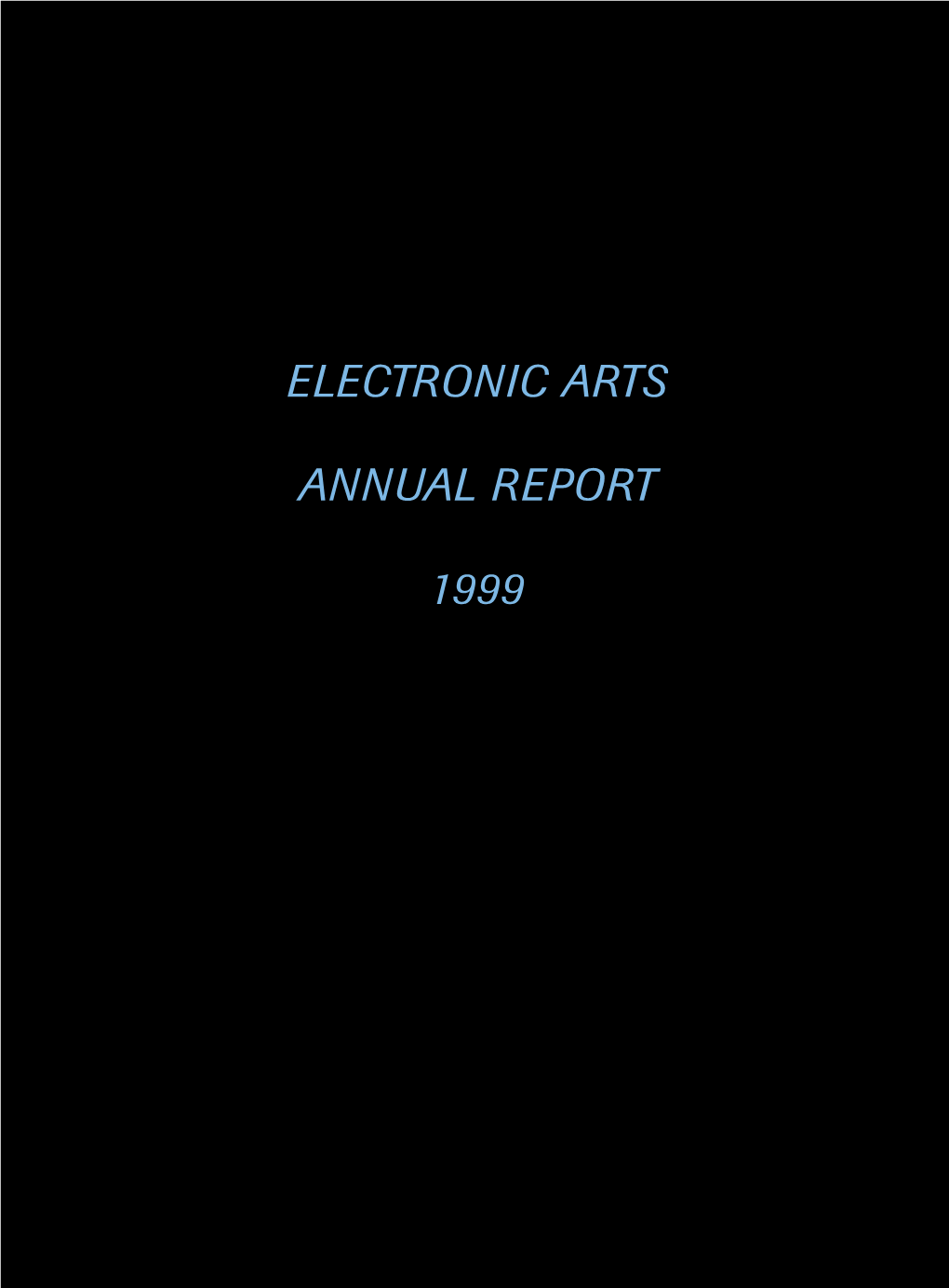 Electronic Arts Annual Report 1999