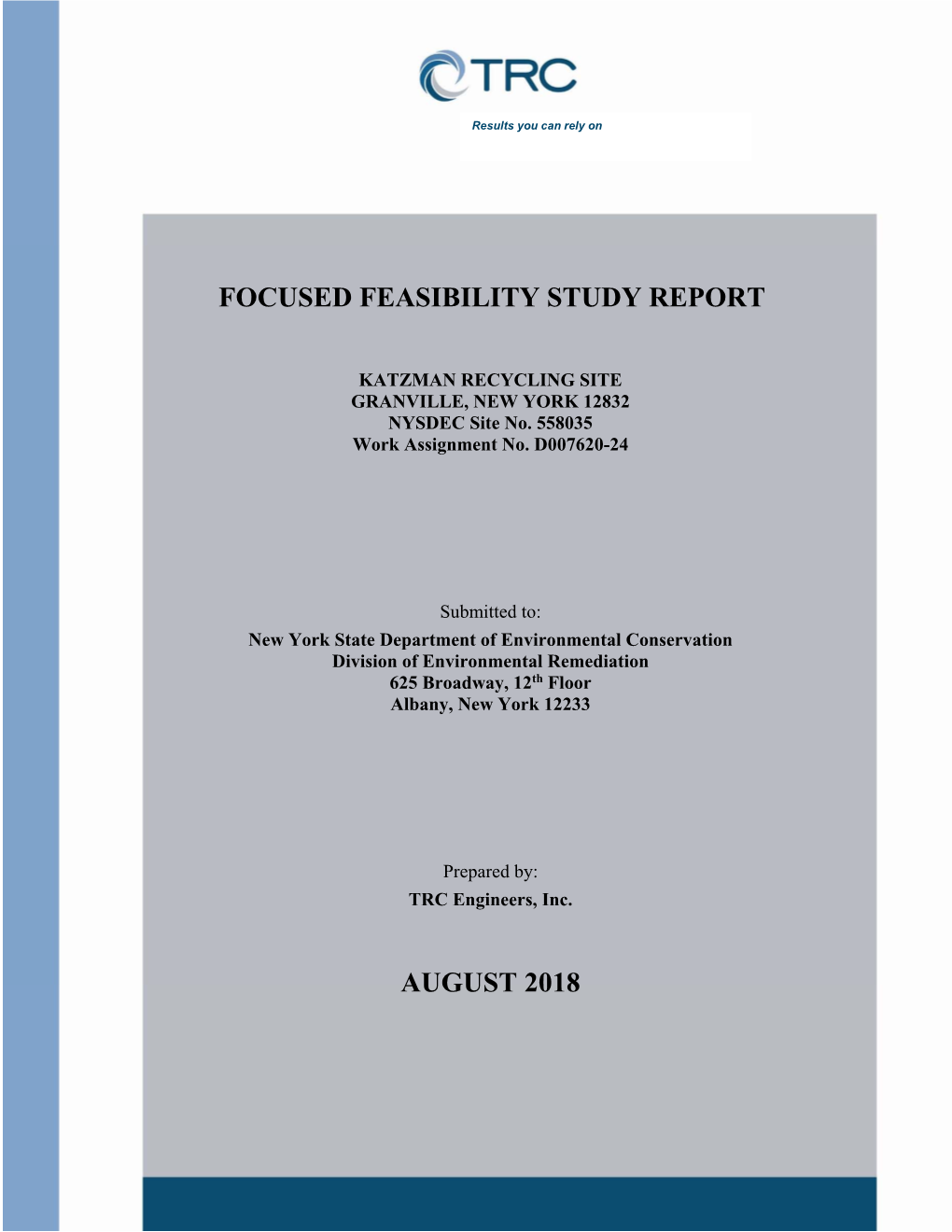 Focused Feasibility Study Report August 2018