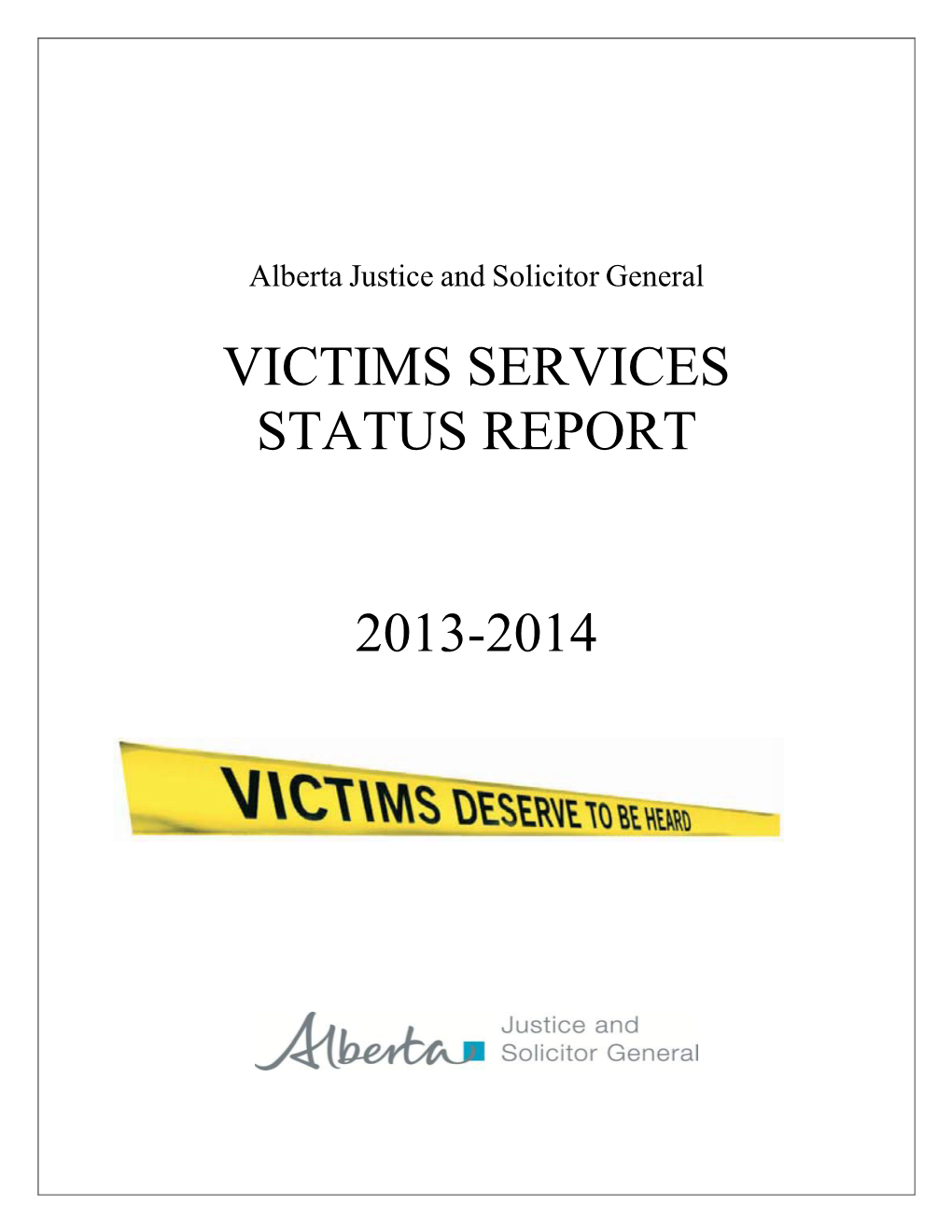 Victims Services Status Report 2013-2014