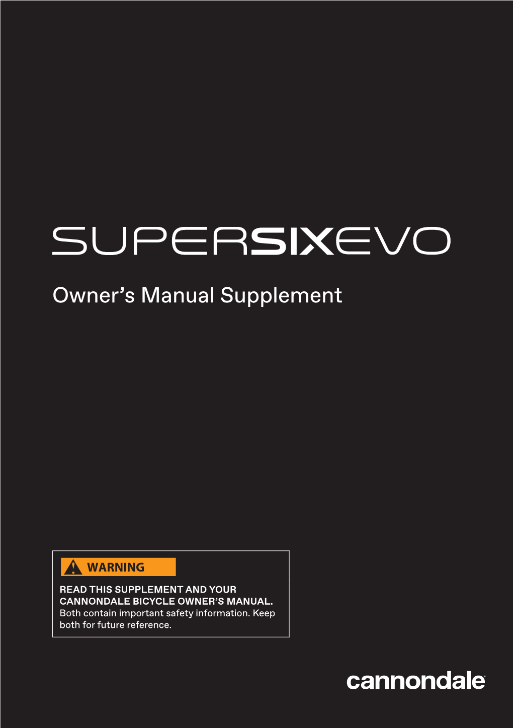 Owner's Manual Supplement