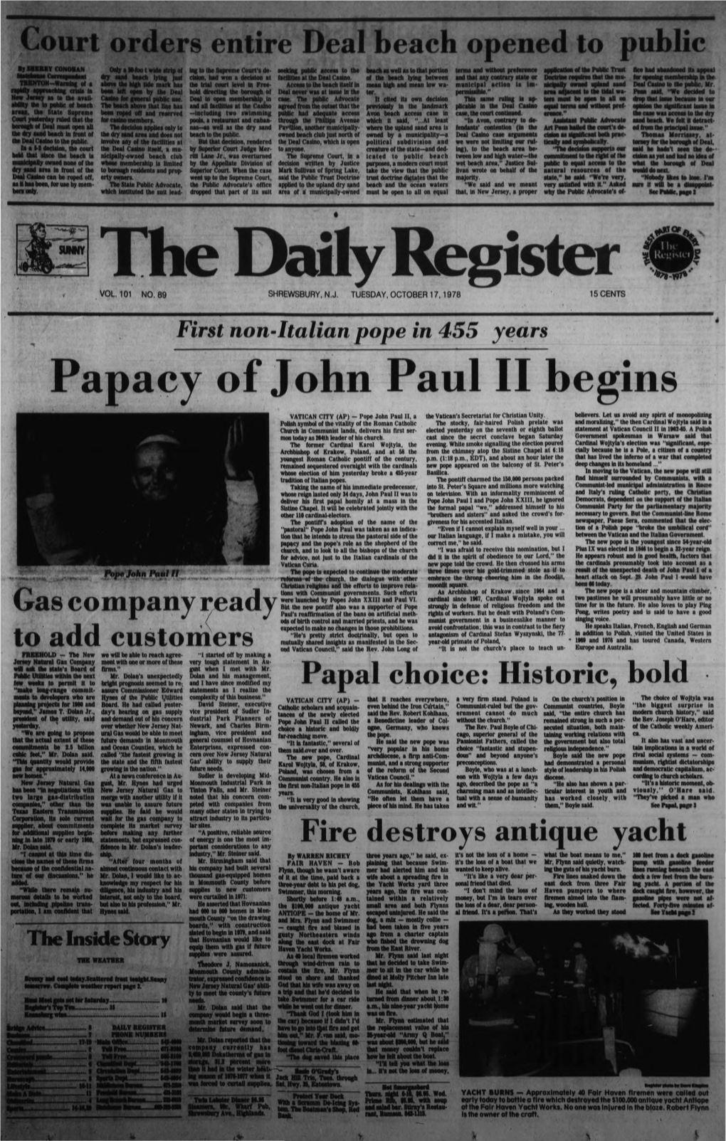 Papacy of John Paul II Begins