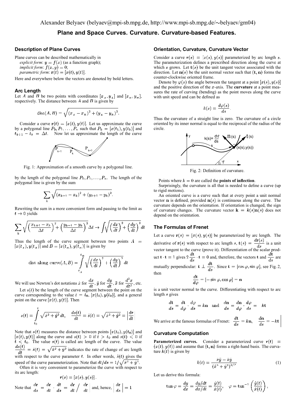 Дзжйиз ¡ ¢ ; Parametric Form: ¦ ! 