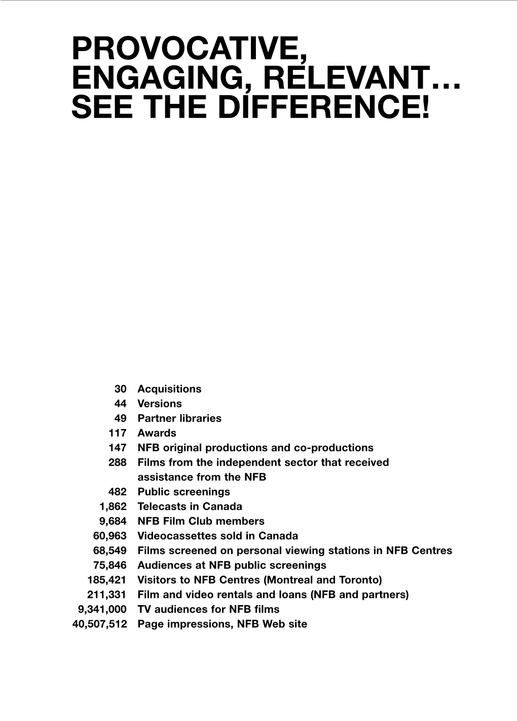 2003-2004 Productions Directed by Emerging Filmmakers