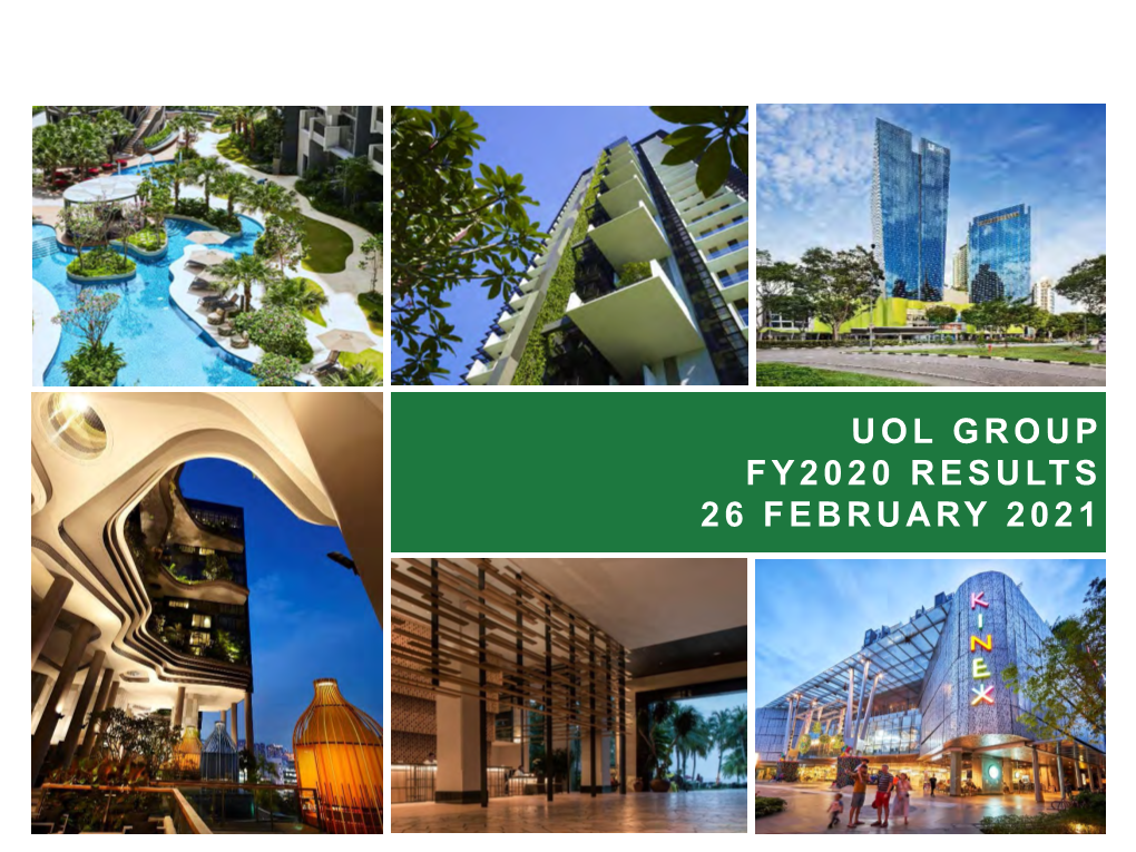 Uol Group Fy2020 Results 26 February 2021 Disclaimer
