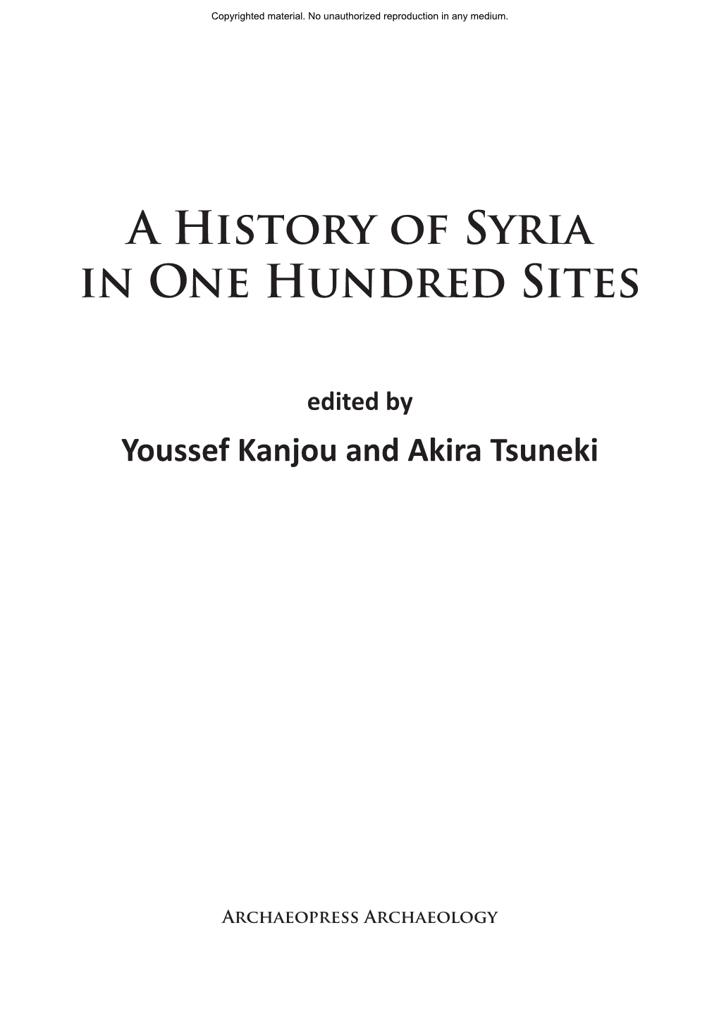 A History of Syria in One Hundred Sites