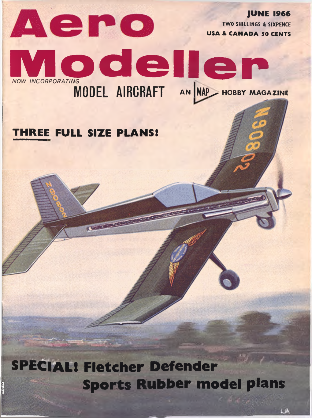 SPECIAL! Fletcher Defender Sports Rubber Model Plans