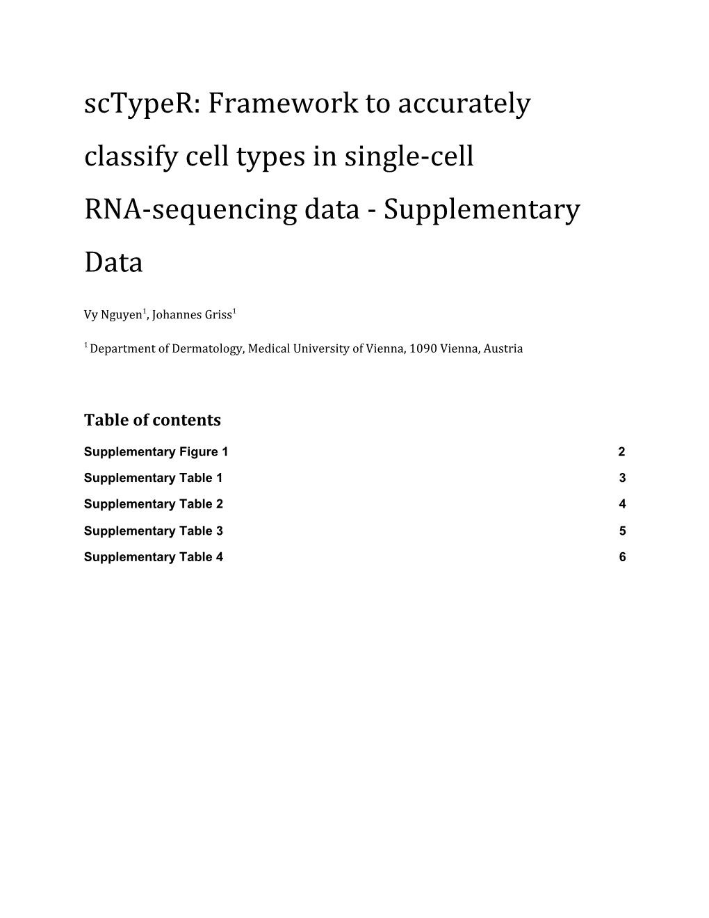 Sctyper: Framework to Accurately Classify Cell Types in Single-Cell RNA-Sequencing Data - Supplementary Data