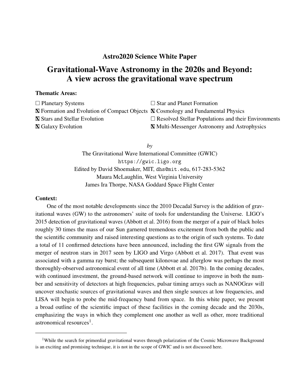 Gravitational-Wave Astronomy in the 2020S and Beyond: a View Across the Gravitational Wave Spectrum