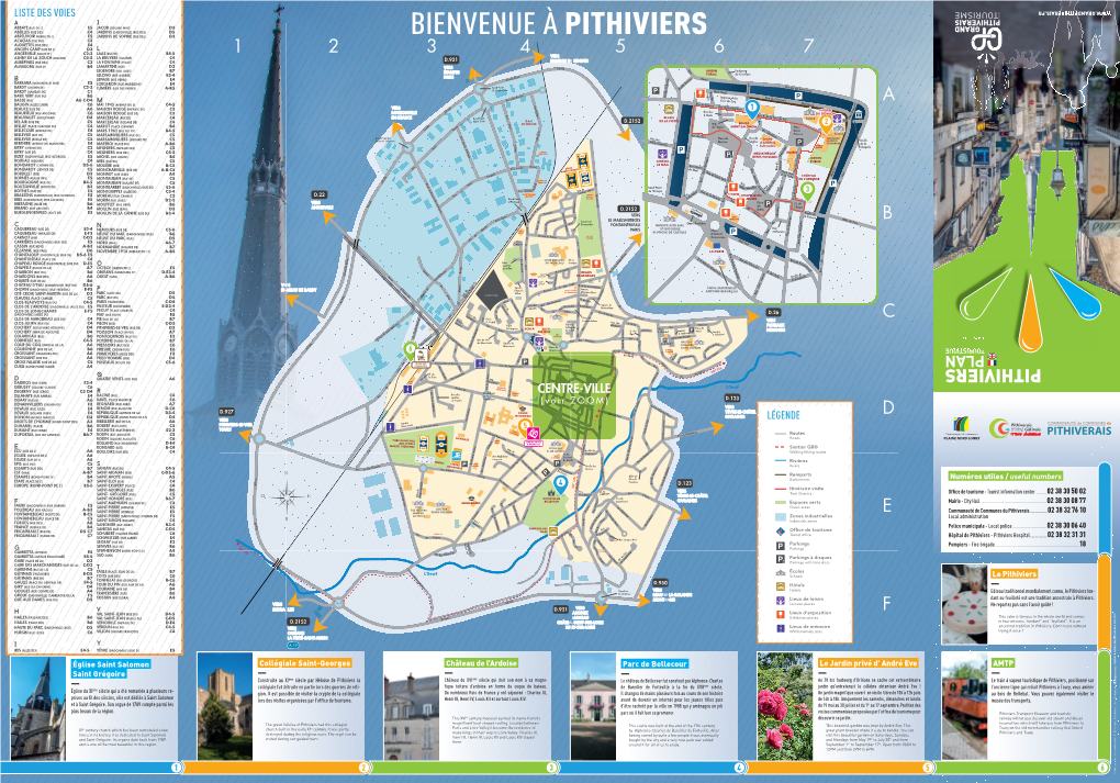 Plan Touristique De Pithiviers