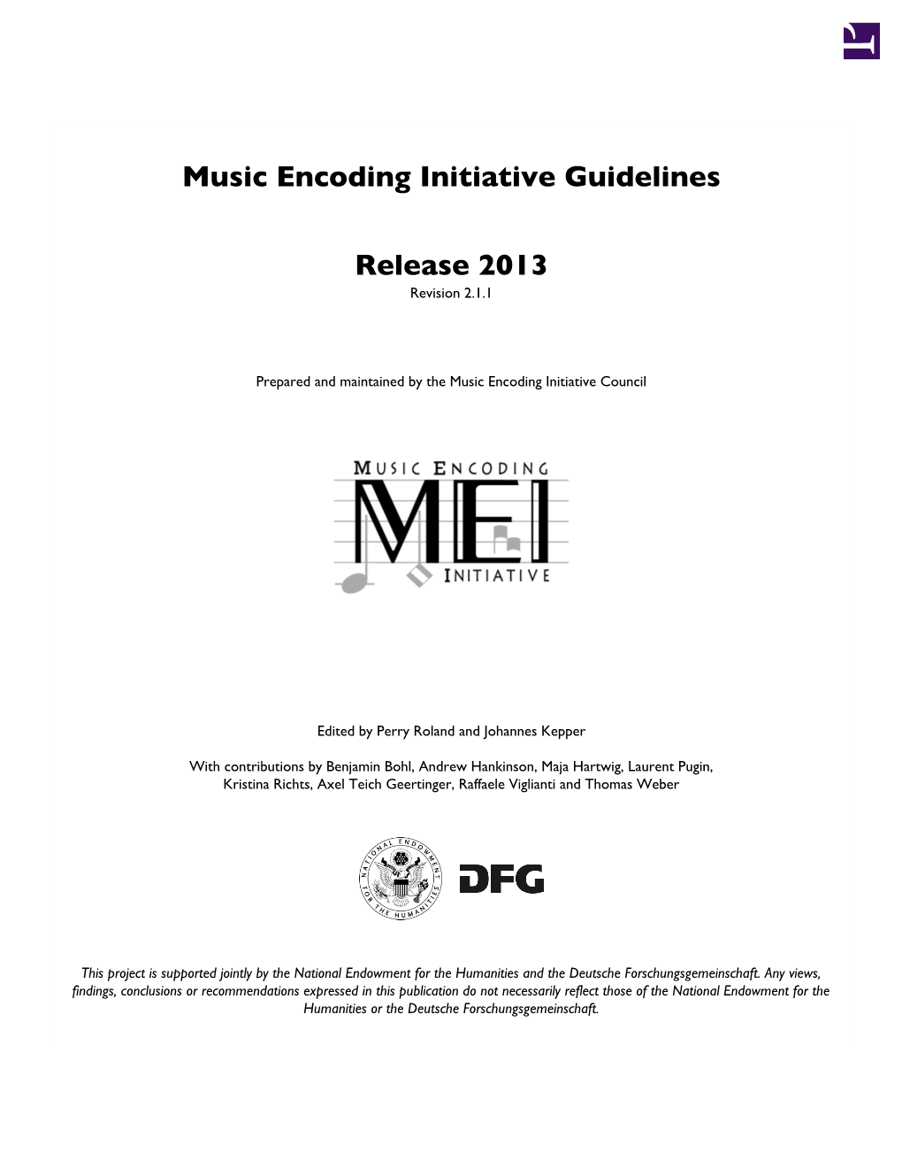 Music Encoding Initiative Guidelines