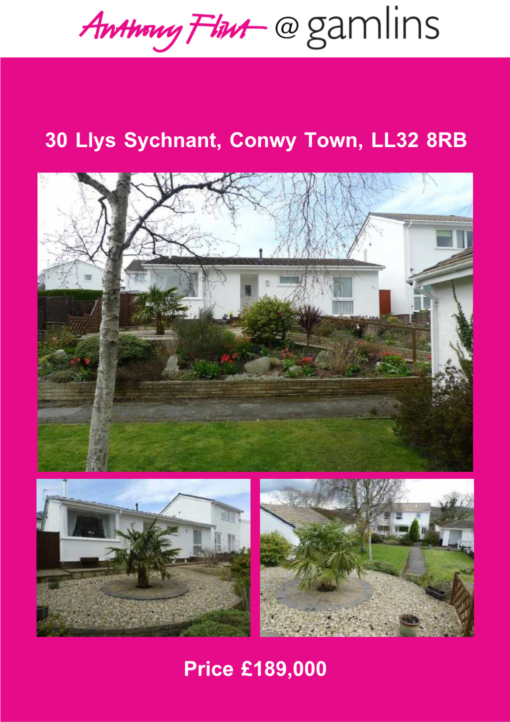 30 Llys Sychnant, Conwy Town, LL32 8RB Price £189,000