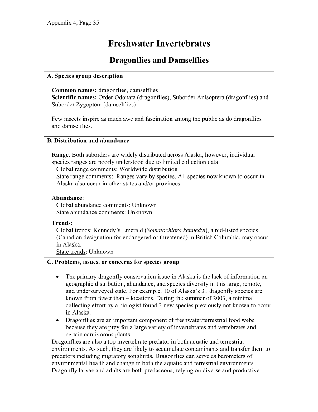 Freshwater Invertebrates