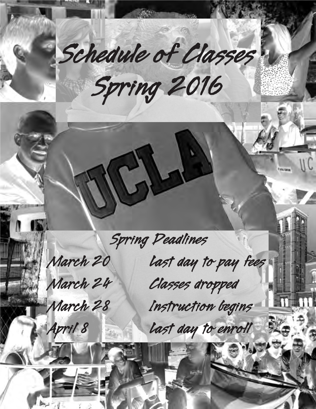 Schedule of Classes Spring 2016