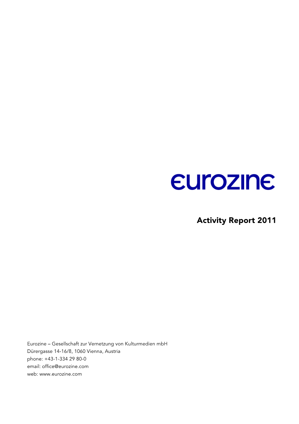 Eurozine Activity Report 2011