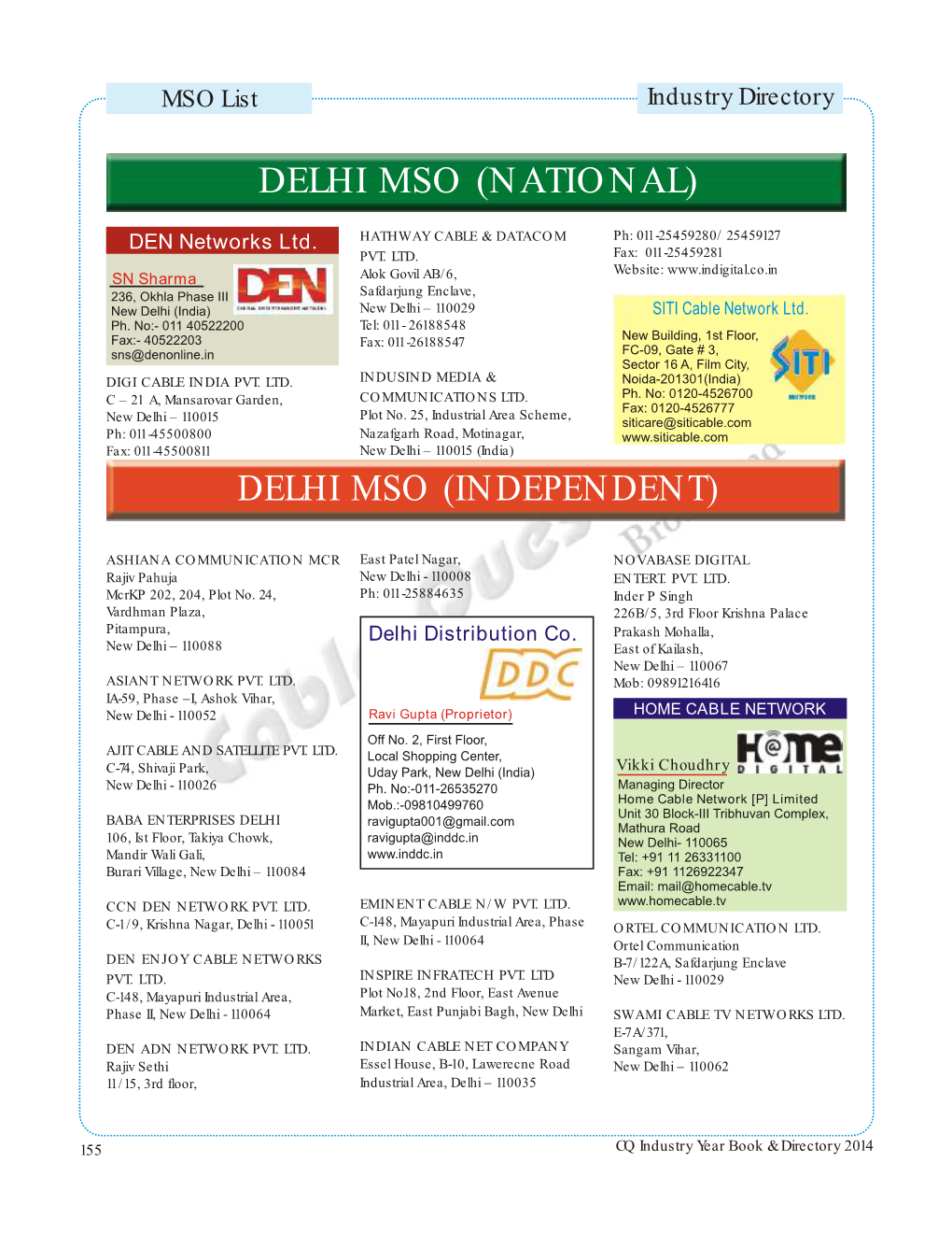 Delhi Mso (National) Delhi Mso (Independent)