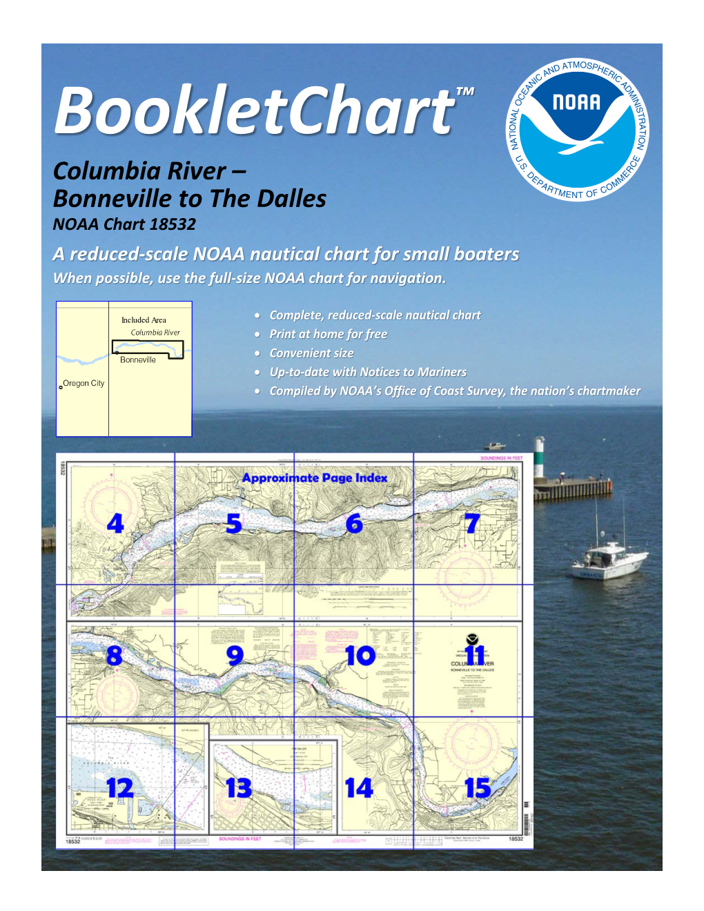 Bookletchart™ Columbia River – Bonneville to the Dalles NOAA Chart 18532