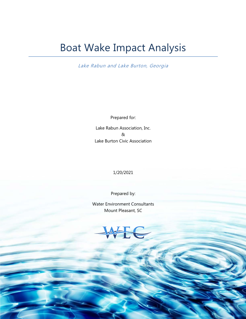 Boat Wake Impact Analysis