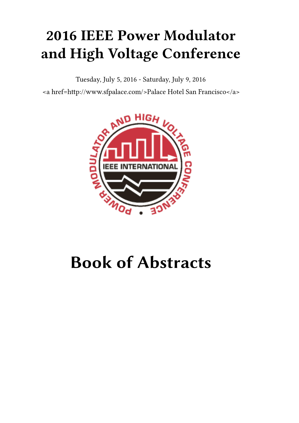 PRELIMINARY Book of Abstracts