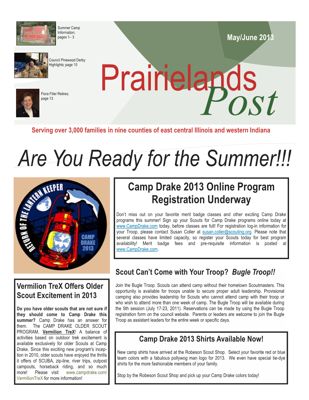 Are You Ready for the Summer!!! Camp Drake 2013 Online Program Registration Underway